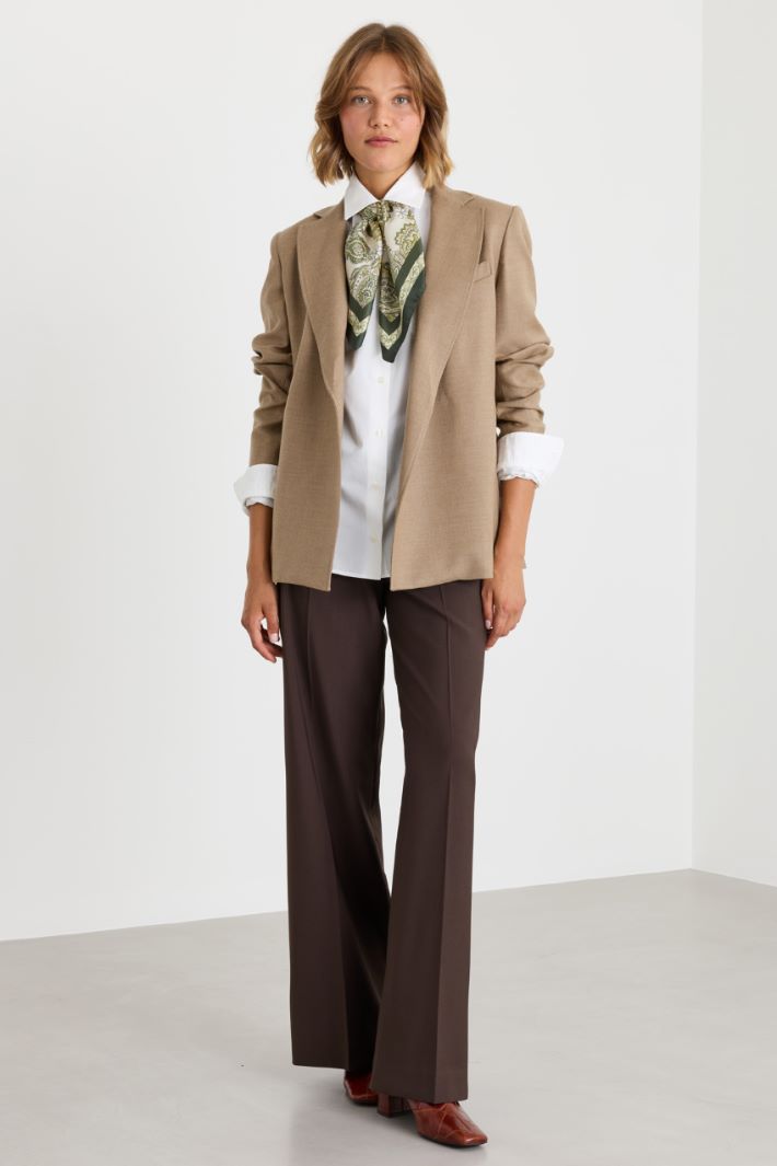 Camicia in popeline con taschino - BIANCO - Intrend