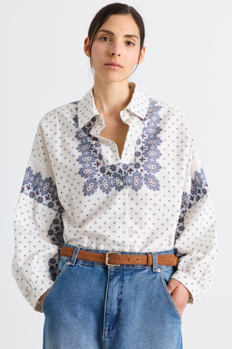 Chemise en popeline à motif - Intrend