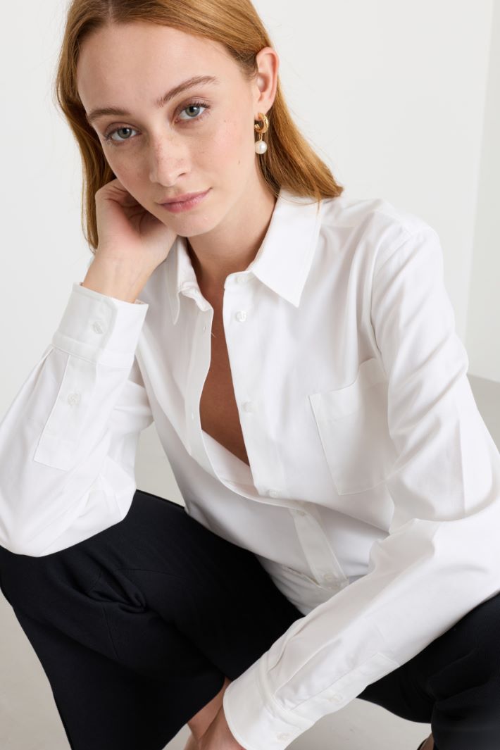 Camicia in Oxford - BIANCO - Intrend - 3