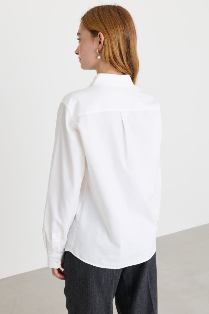 Camicia in Oxford - BIANCO - Intrend - 4
