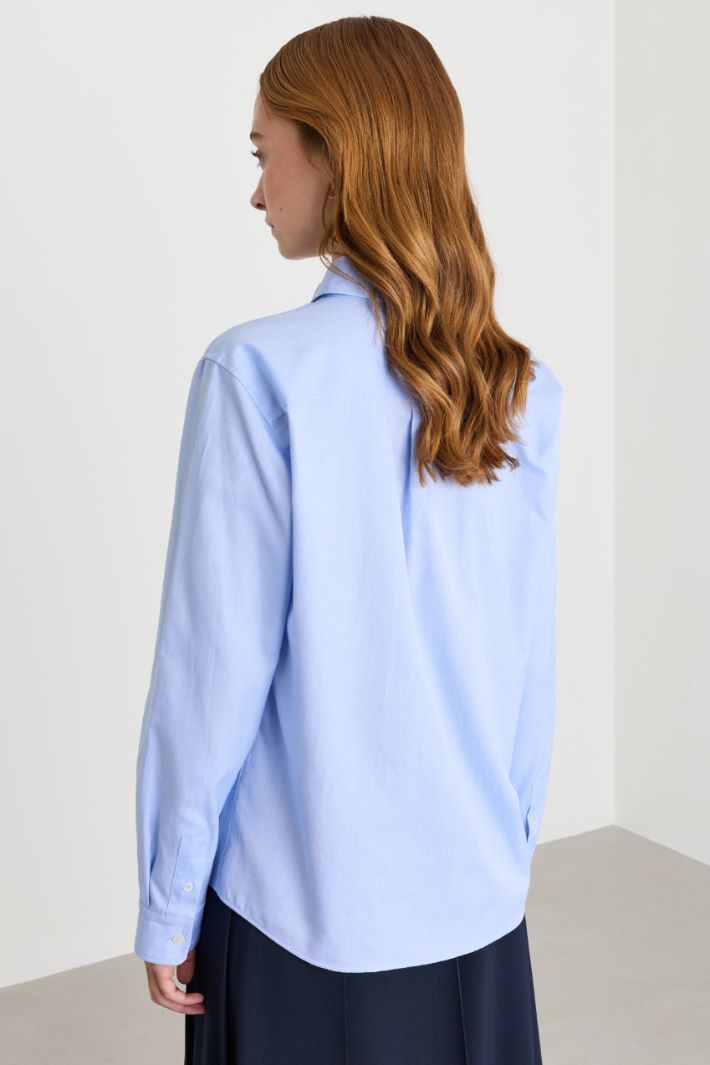 Camicia in Oxford - AZZURRO - Intrend - 4