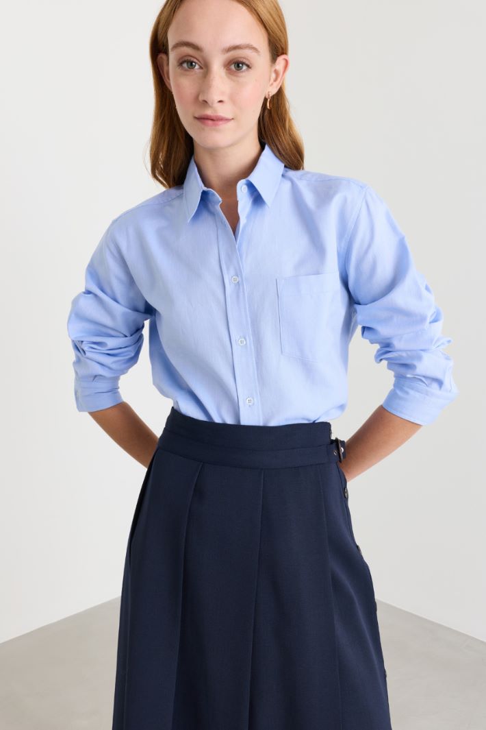 Camicia in Oxford - AZZURRO - Intrend - 2