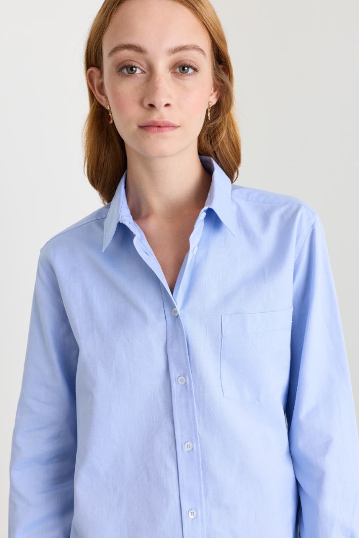 Camicia in Oxford - AZZURRO - Intrend - 3