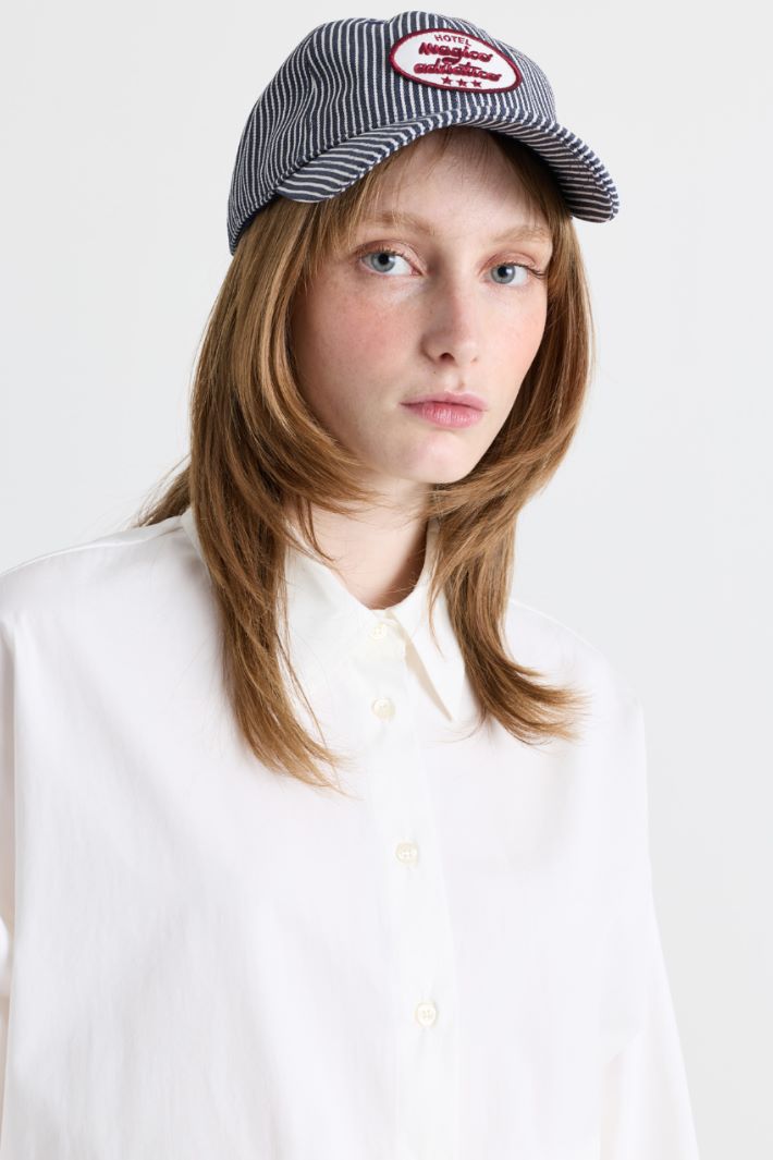 Camicia boxy in popeline - BIANCO - Intrend - 3