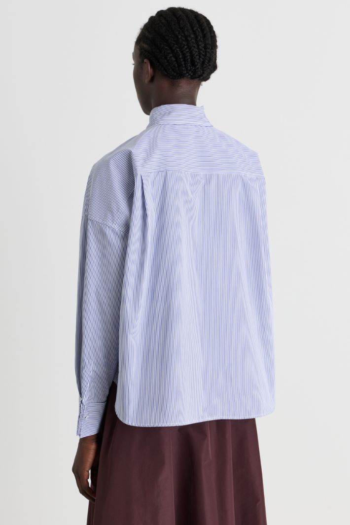 Camicia over in popeline - BLU - Intrend - 4