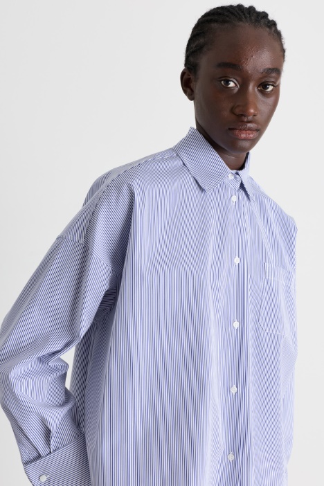 Camicia over in popeline