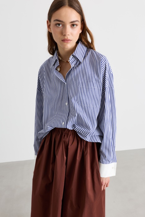 Camicia over in popeline - Intrend