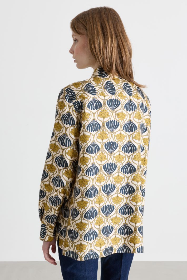 Camicia ampia con fantasia - ORO BLU - Intrend - 4