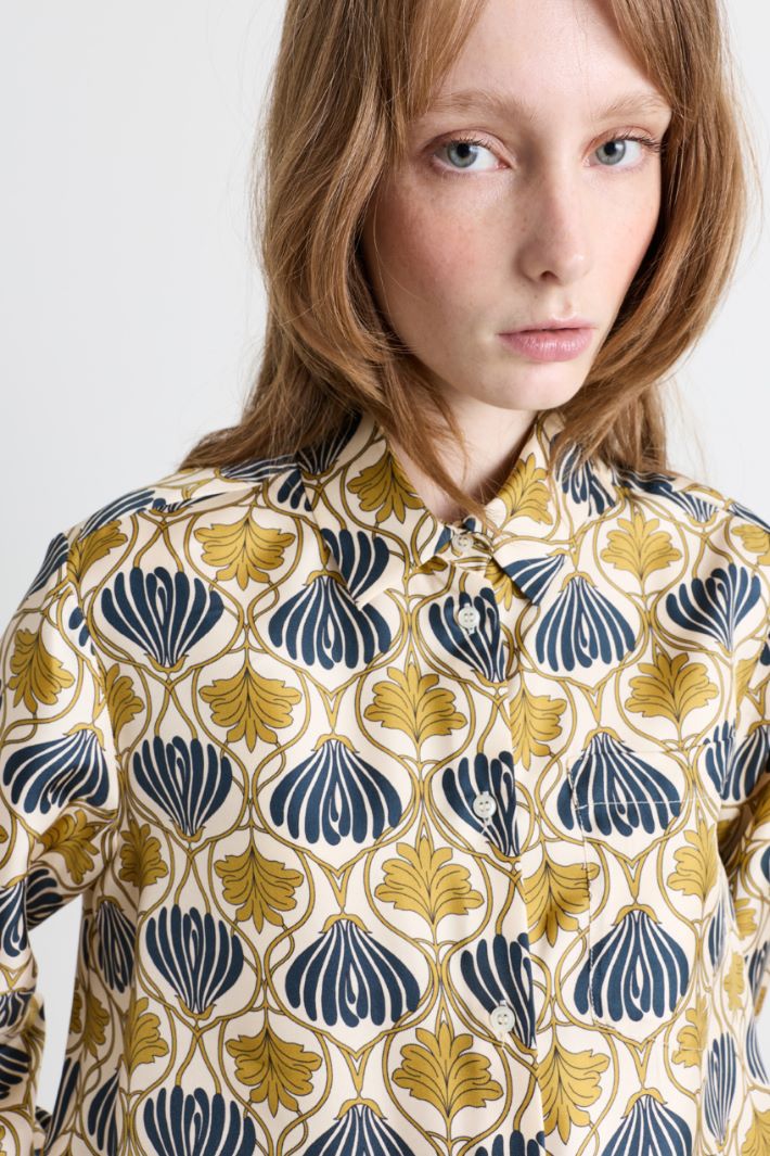 Camicia ampia con fantasia - ORO BLU - Intrend - 3