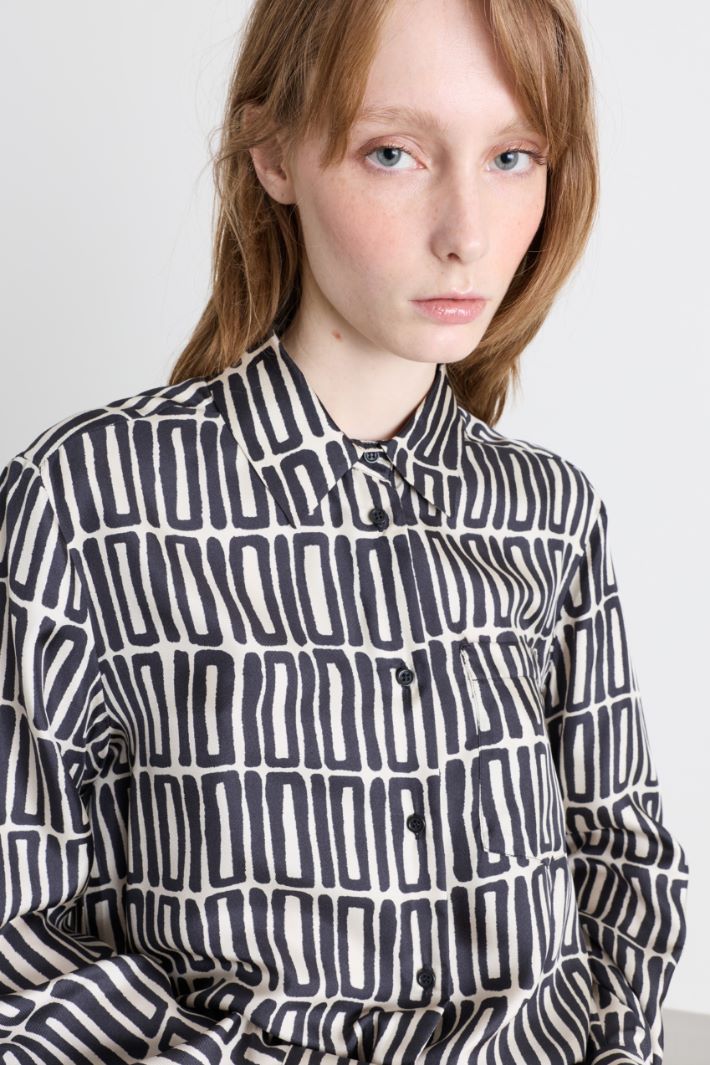 Camicia con fantasia - NERO BIANCO - Intrend - 3