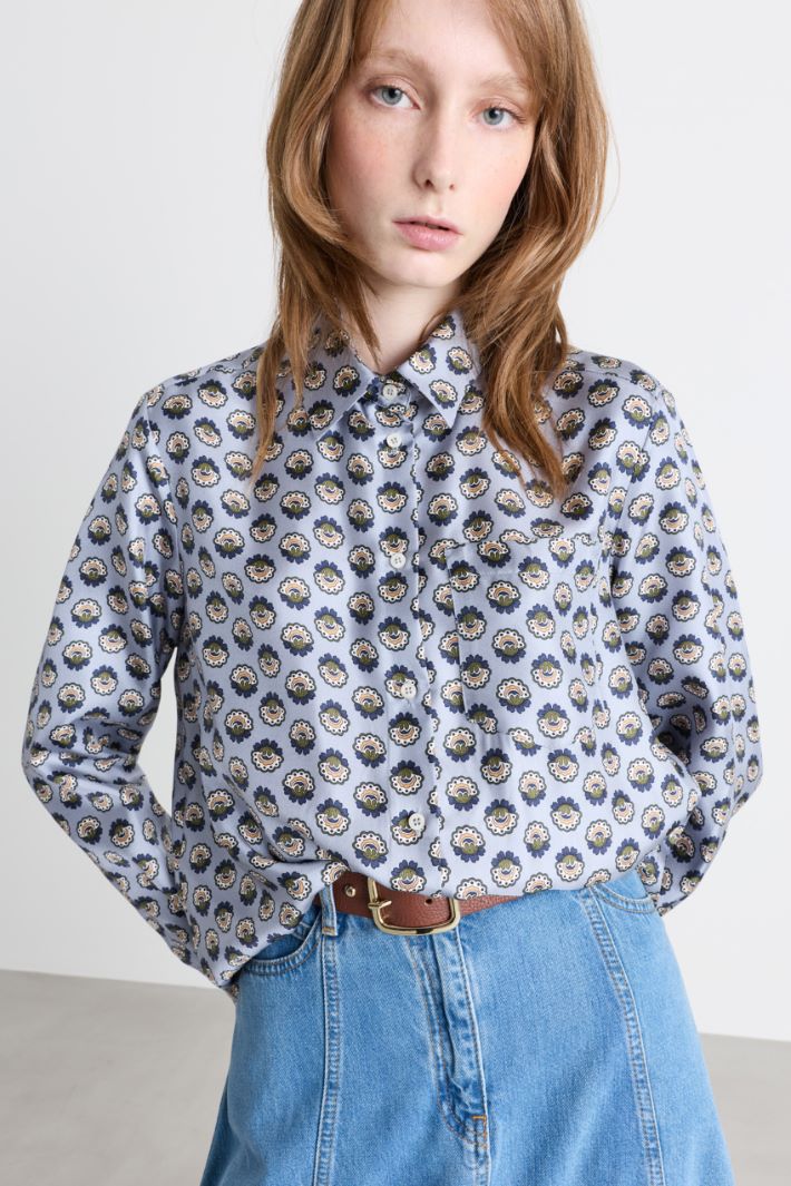 Camicia con fantasia - BLU - Intrend - 3