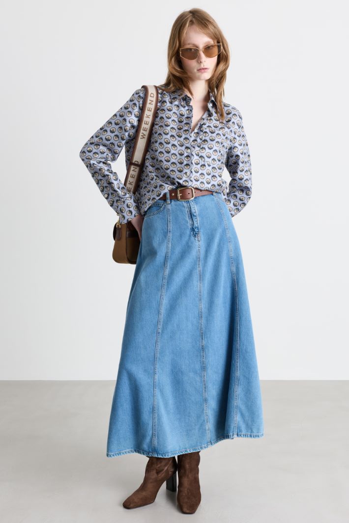 Camicia con fantasia - BLU - Intrend