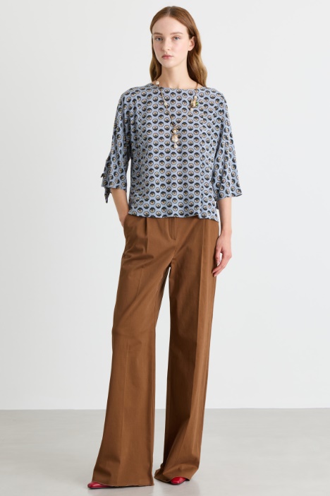 Blusa in crepe de chine - Intrend