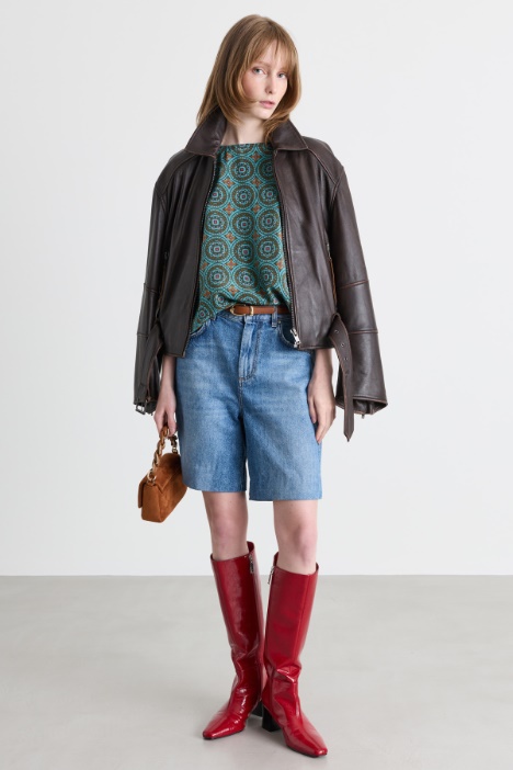 Blusa in  crepe de chine - Intrend