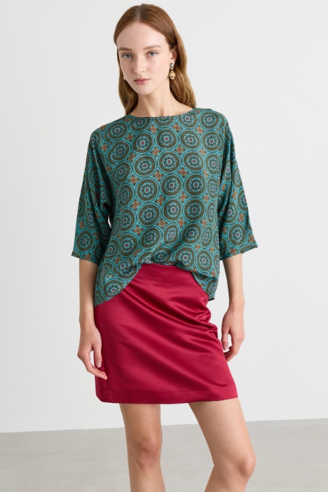 Blusa in crepe de chine - Intrend