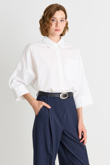 Oversized poplin shirt - Intrend