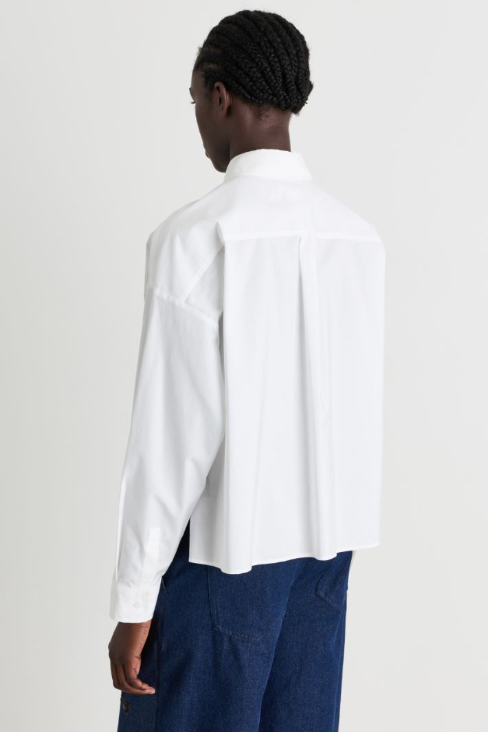 Camicia boxy con tasche - BIANCO - Intrend - 4