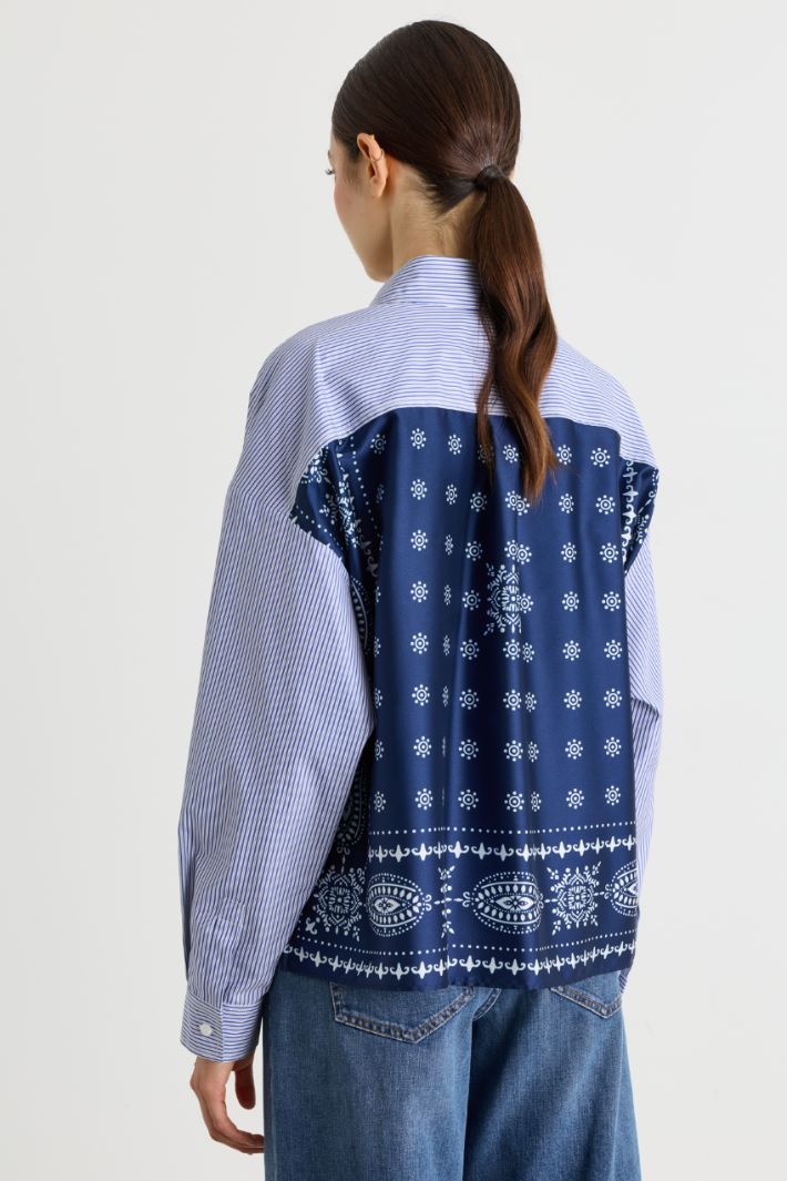Camicia boxy con tasche - BLU - Intrend - 4