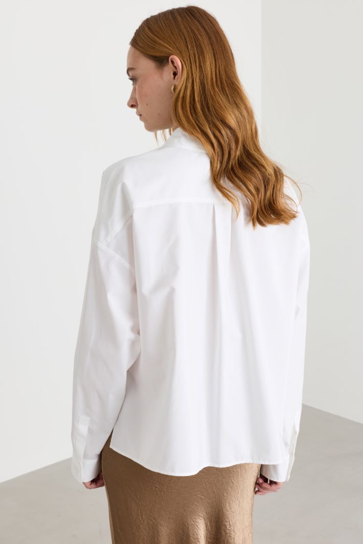 Camicia boxy con tasche - BIANCO - Intrend - 4