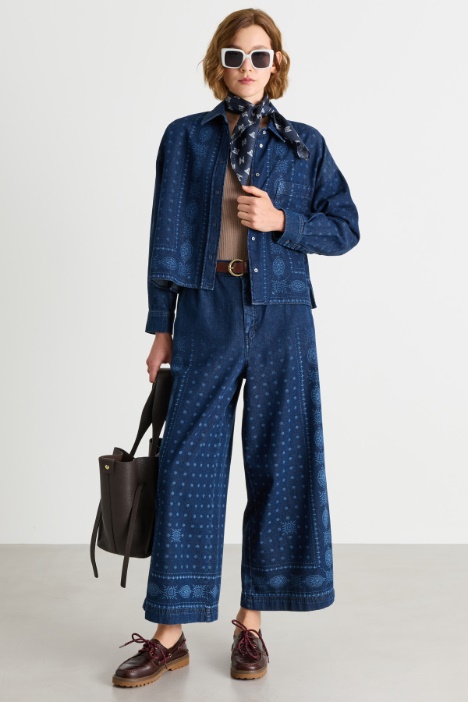 Camicia in jeans laserato - Intrend