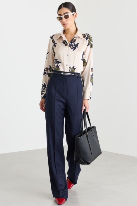 Camicia in twill stampato - Intrend