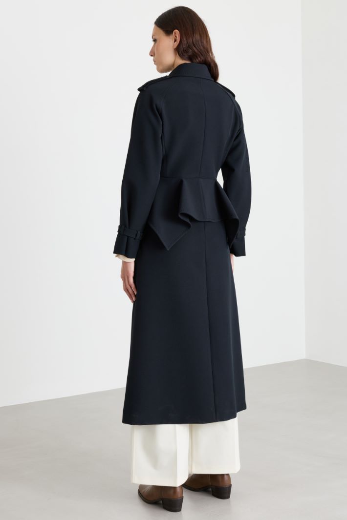 Long sablé trench - BLACK - Intrend - 4