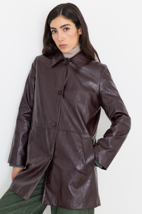 Long coated jersey jacket - Intrend