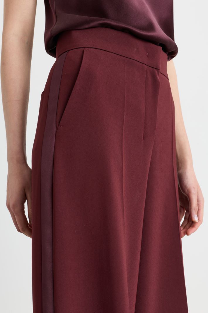 Cady Tuxedo Trousers - BORDEAUX - Intrend - 3
