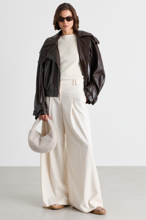 Pantalone ampio con pieghe - Intrend