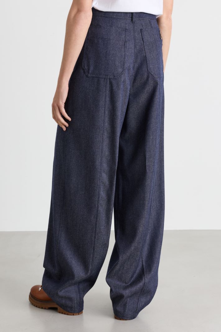 Pantalone effetto jeans - BLU - Intrend - 4