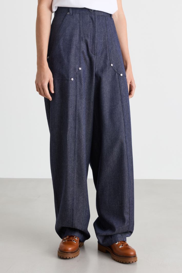 Pantalone effetto jeans - BLU - Intrend - 2
