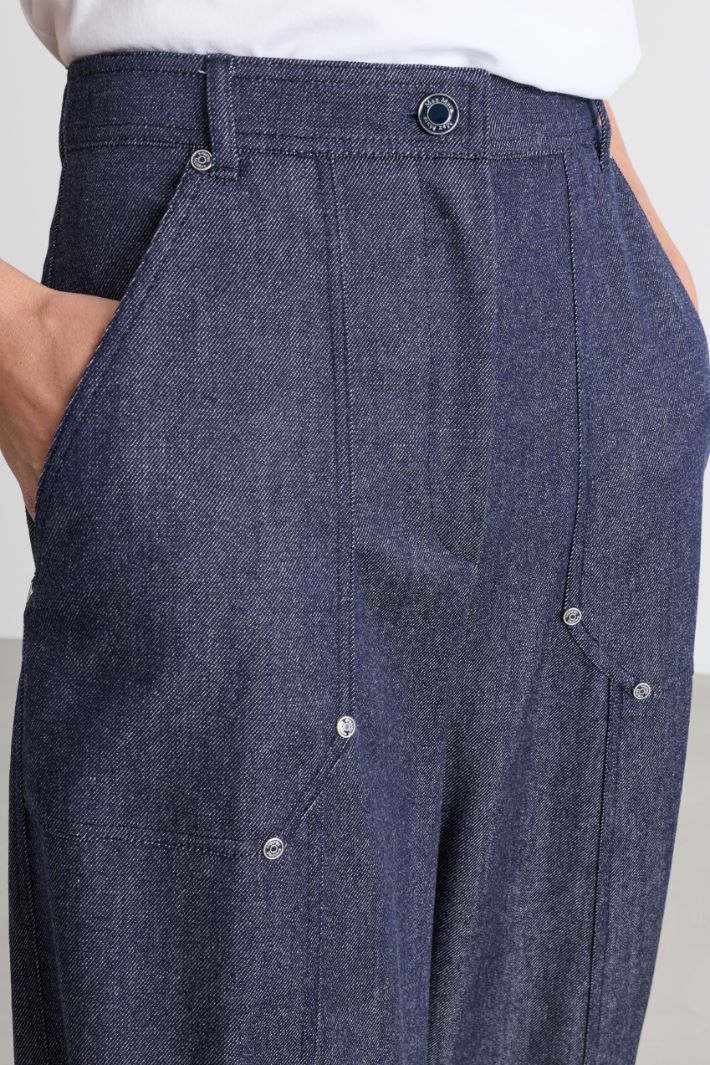 Pantalone effetto jeans - BLU - Intrend - 3
