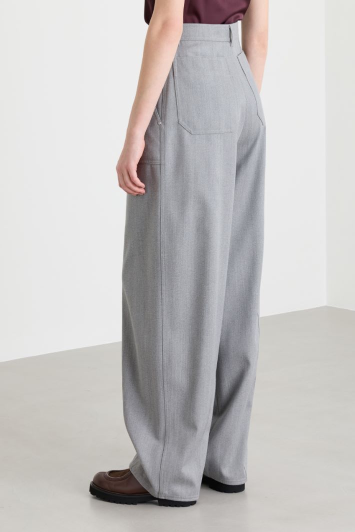 Pantalone effetto jeans - GRIGIO - Intrend - 4