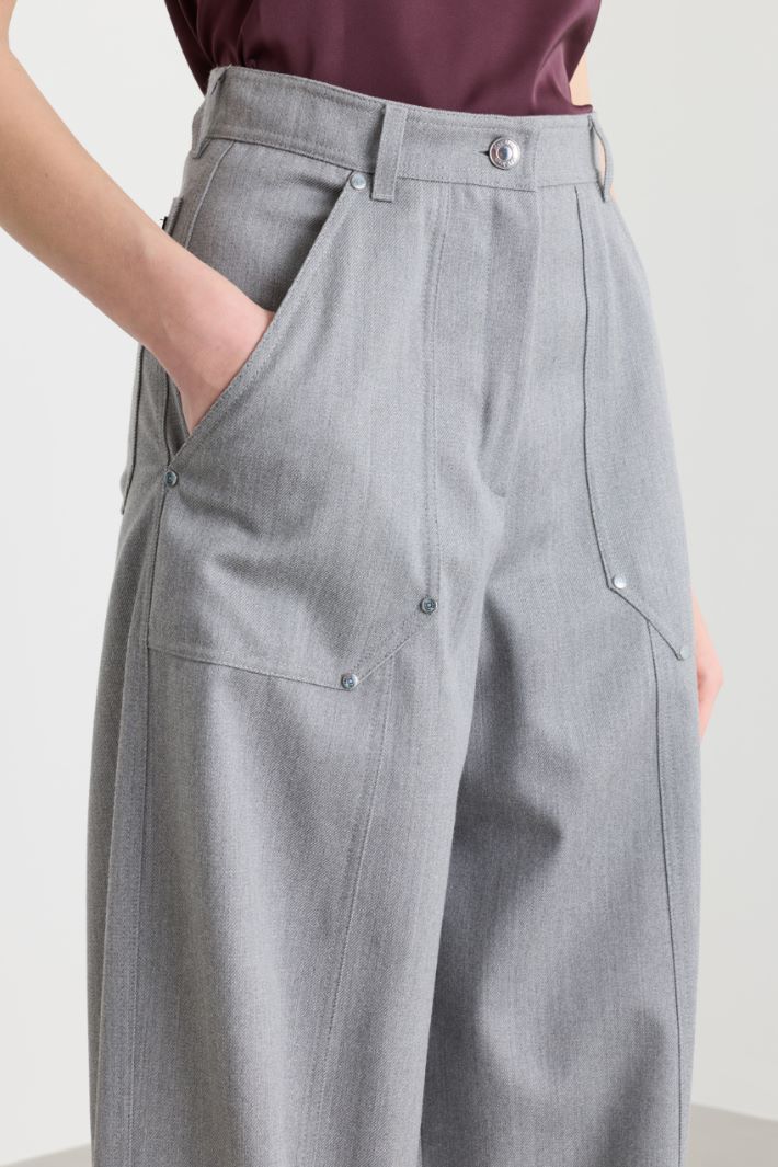 Pantalone effetto jeans - GRIGIO - Intrend - 3