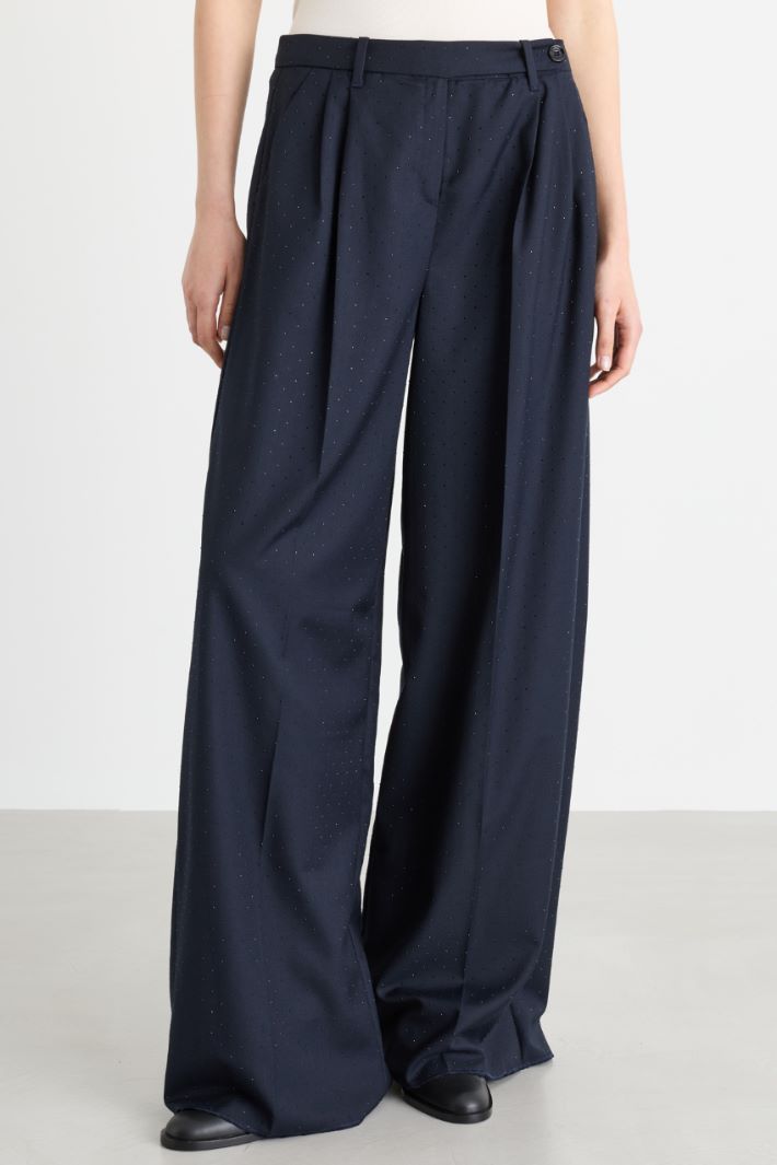Pleated trousers - BLUE - Intrend - 2