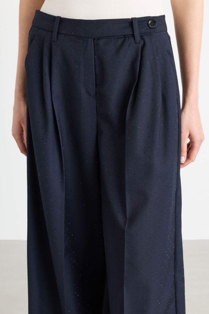 Pleated trousers - BLUE - Intrend - 3