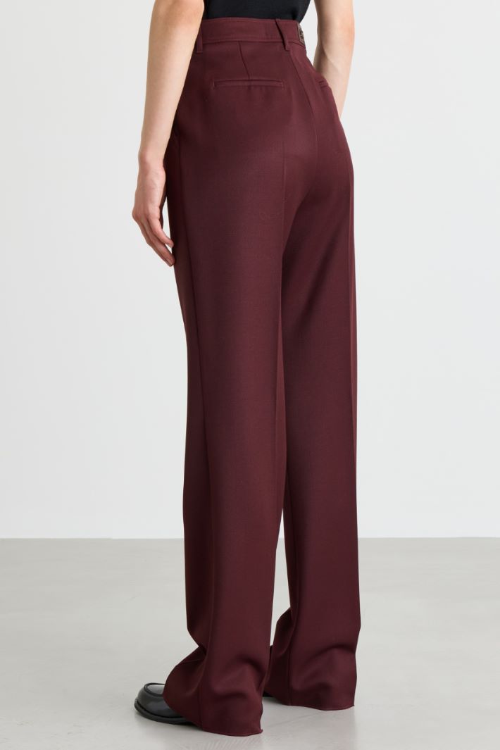 Pantalone in gabardina - BORDEAUX - Intrend - 4