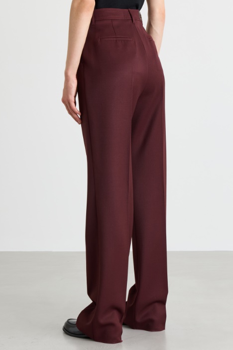 Pantalone in gabardina di lana