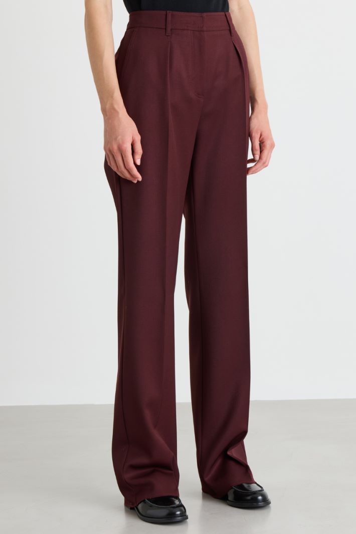 Pantalone in gabardina - BORDEAUX - Intrend - 2