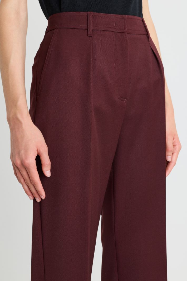 Pantalone in gabardina - BORDEAUX - Intrend - 3