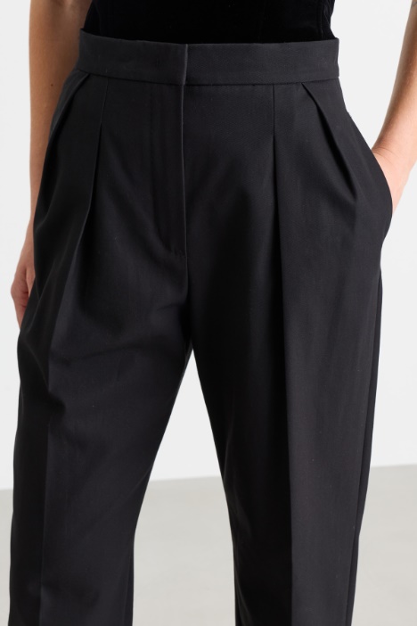 Pantalone carrot cropped in cotone