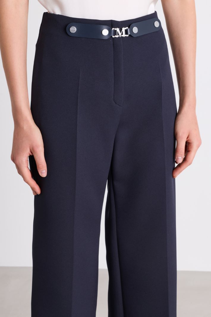 Washed cropped trousers - BLUE - Intrend - 3