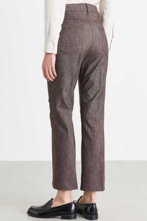 Pantalone flare a effetto jeans
