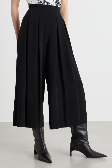 Pantalone ampio in cady plissé