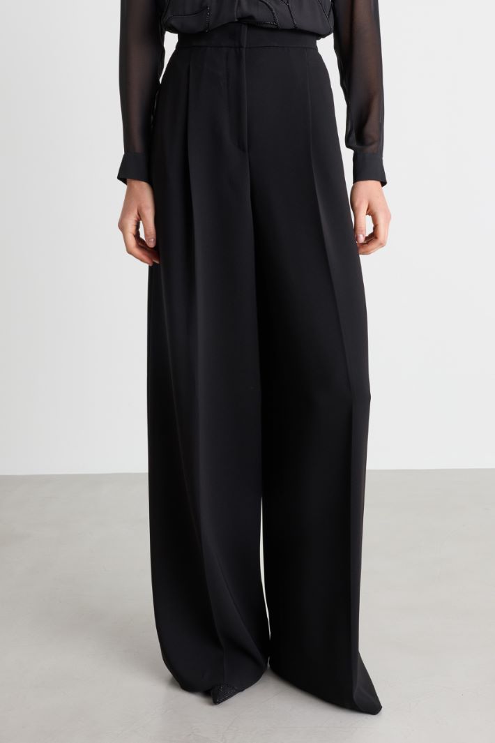 Pantalone in cady compatto - NERO - Intrend - 2