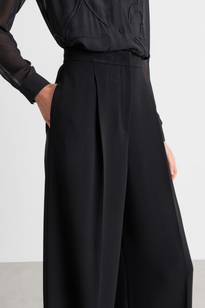 Pantalone in cady compatto - NERO - Intrend - 3