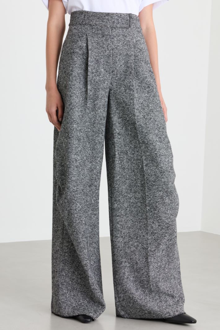 Tweed banana trousers - GREY - Intrend - 2