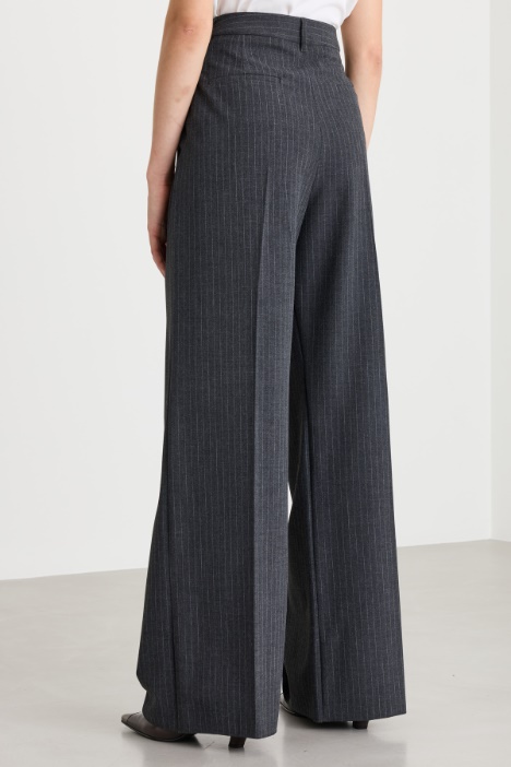 Pantalone in tela gessata