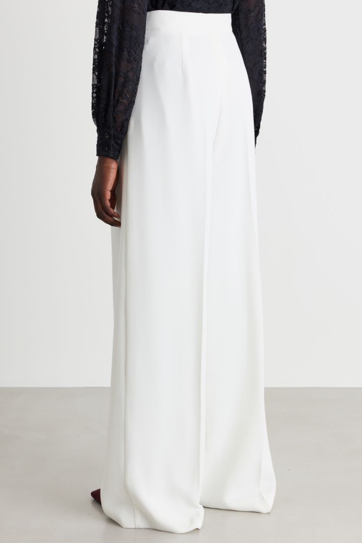 Wide-fit cady trousers - WHITE - Intrend - 4
