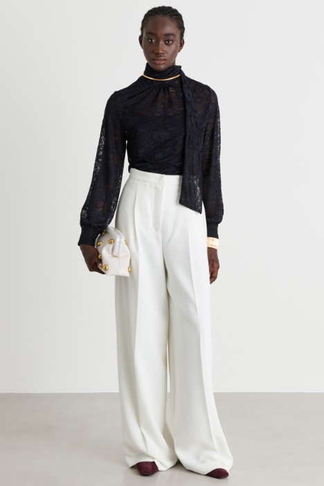 Wide-fit cady trousers - Intrend